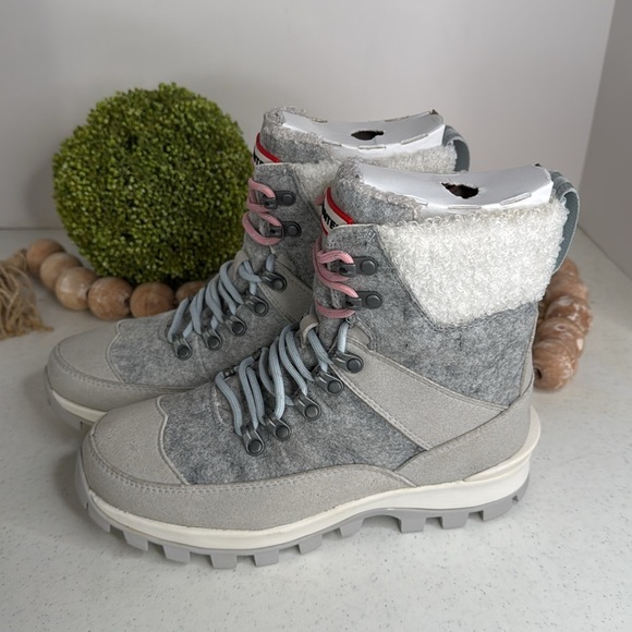 Hunter Women’s Felt Commando Boots Size 7/Euro/38 Frosted Grey - Picture 4 of 10